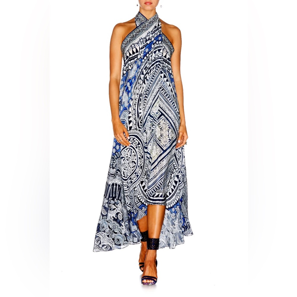 Camilla Sarong Multiwear Silk Dress in Small Town Hero